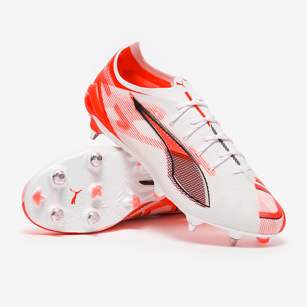PUMA ULTRA 5 PRO FG/AG - White/Glowing Red
