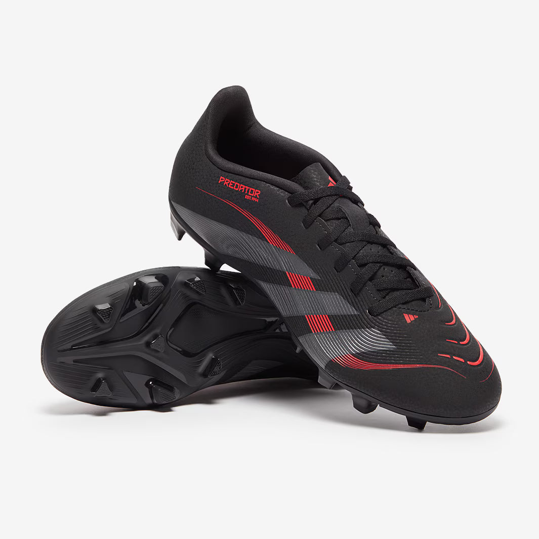 ADIDAS PREDATOR CLUB FG/MG J - Core Black/Lucid Red