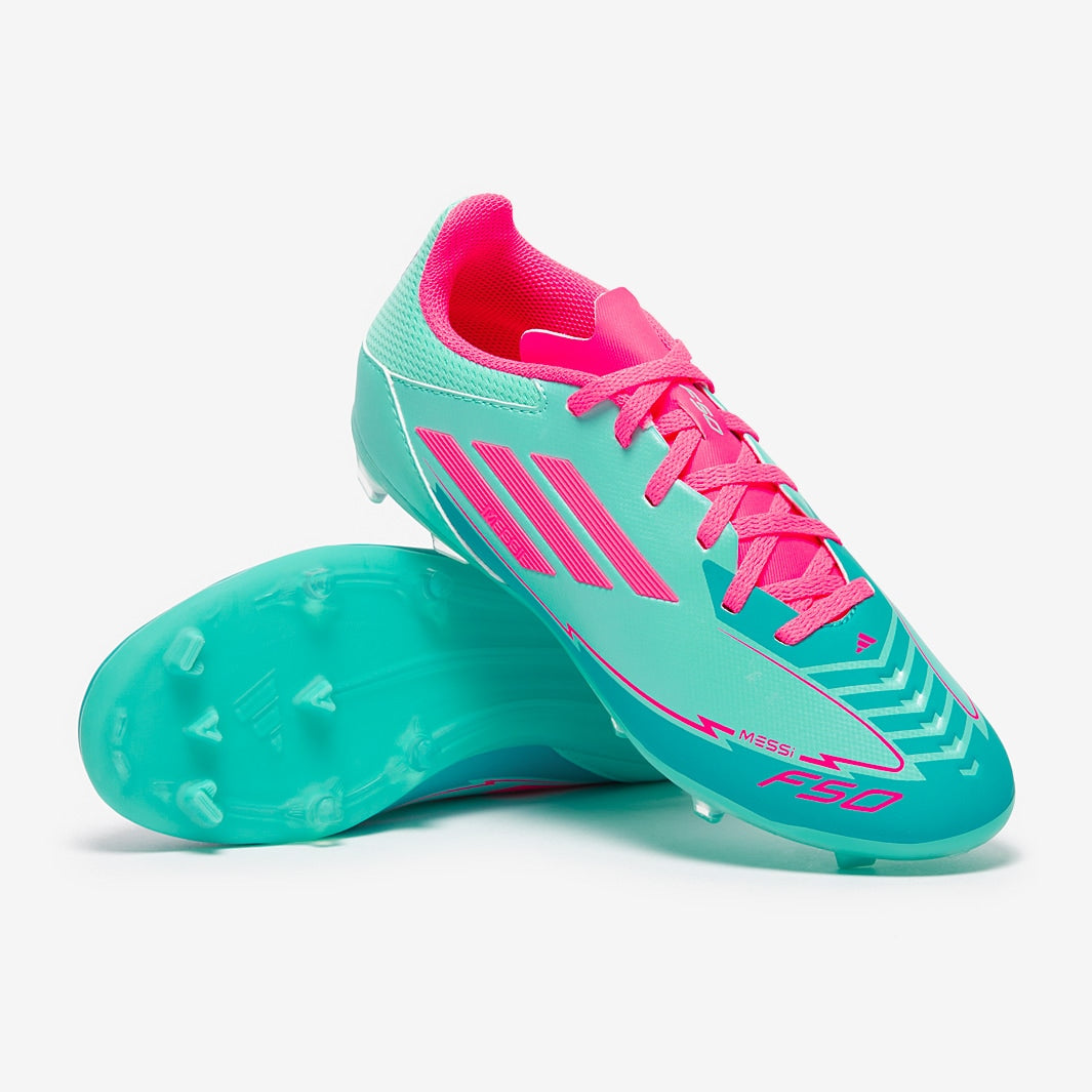 ADIDAS F50 LEAGUE MESSI FG/MG JUNIOR 'FLASH AQUA'