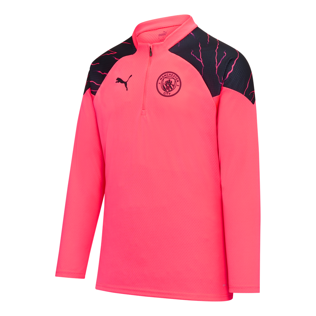 MANCHESTER CITY PINK TRAINING 1/4 FLEECE