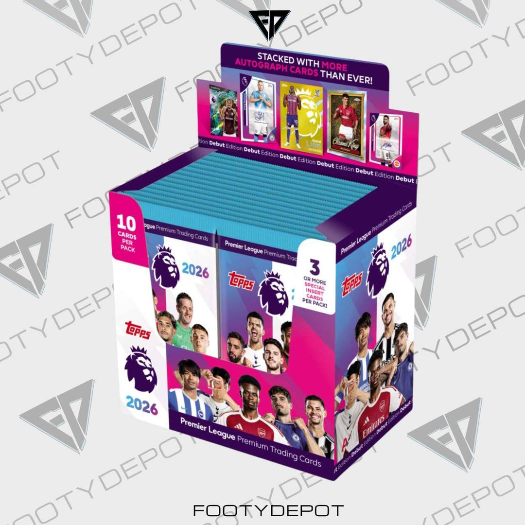 2025-26 TOPPS PREMIER LEAGUE DEBUT EDITION CARDS – 28-PACK BOX (280 CARDS)