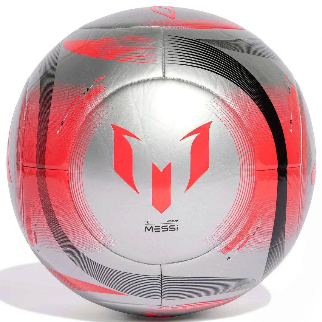 ADIDAS MESSI CLUB SOCCER BALL Silver/ Red
