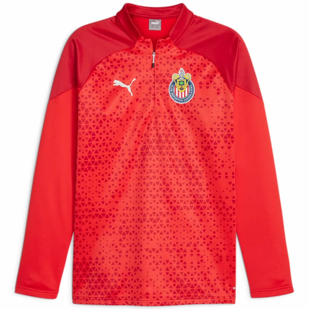 CHIVAS PUMA QUARTER-ZIP FLEECE TOP