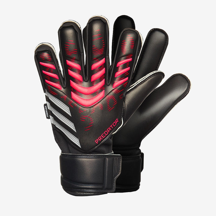 adidas PREDATOR MATCH FINGERSAVE GLOVES - Black/ Lucid Red