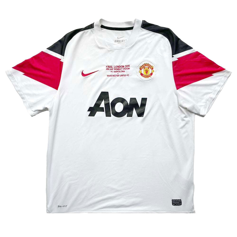 2010-2011 MANCHESTER UNITED AWAY UCL FINAL SHIRT SCHOLES #18 - (XL)