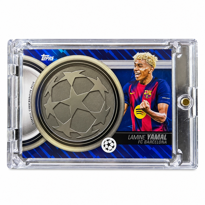 2025 TOPPS UEFA CLUB COMPETITIONS LAMINE YAMAL STARBALL COMM. RELIC (#SCR-LY)