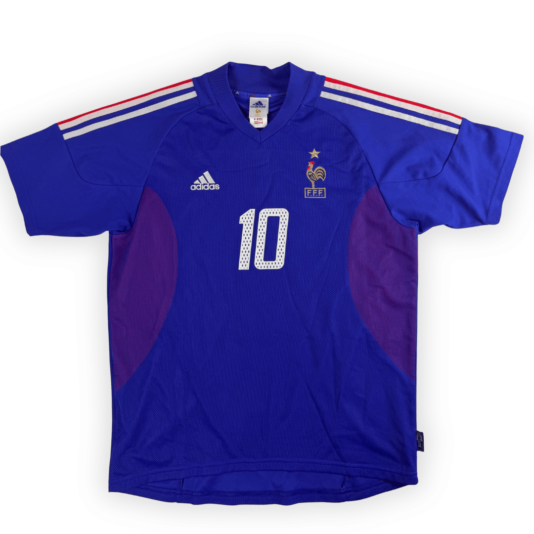 2002 FRANCE  HOME SHIRT ZIDANE #10 - (M) - Back
