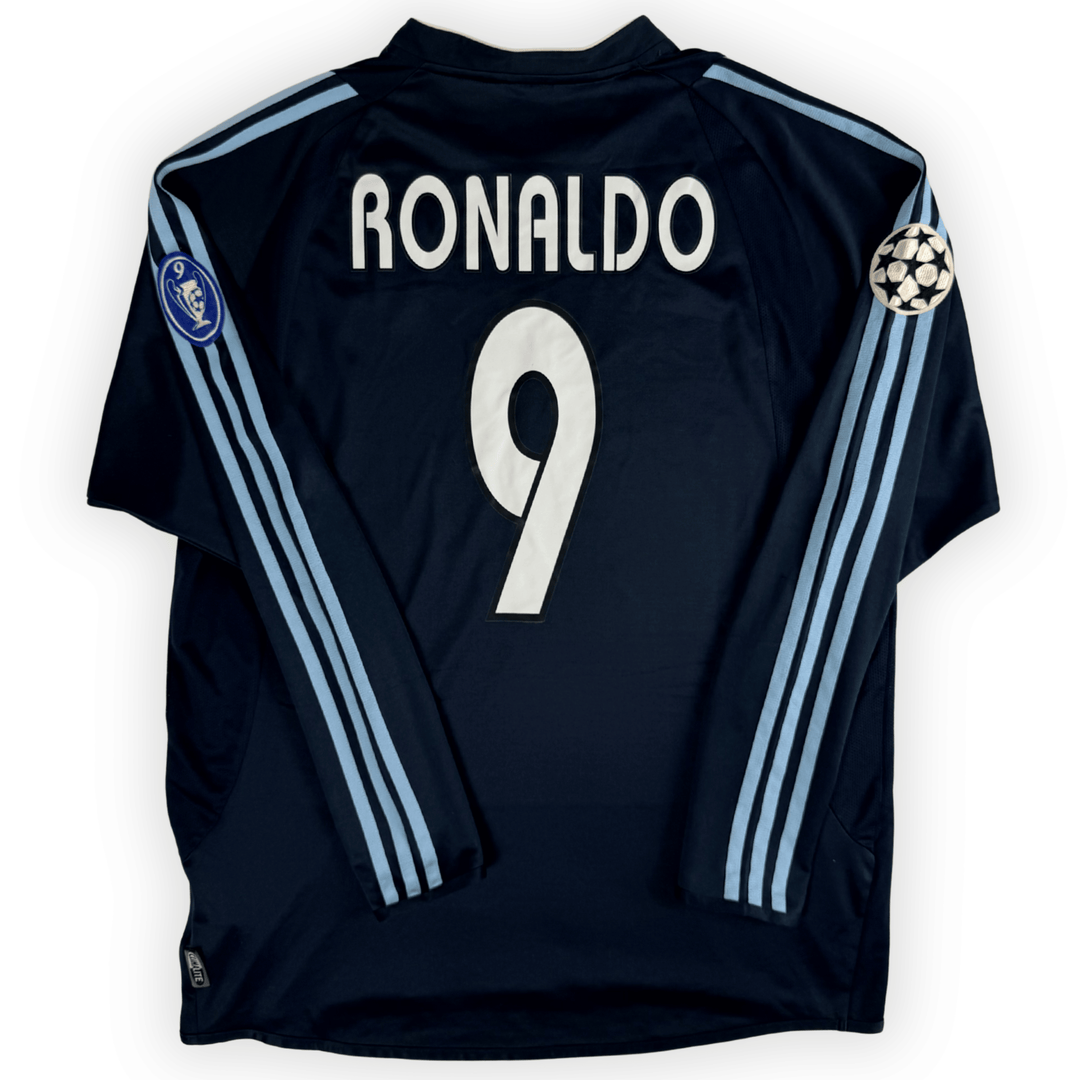 2003-04 REAL MADRID UCL L/S AWAY SHIRT RONALDO #9 - (L) - Front