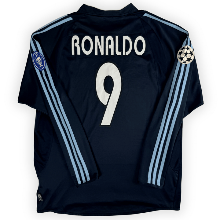 2003-04 REAL MADRID UCL L/S AWAY SHIRT RONALDO #9 - (L) - Front