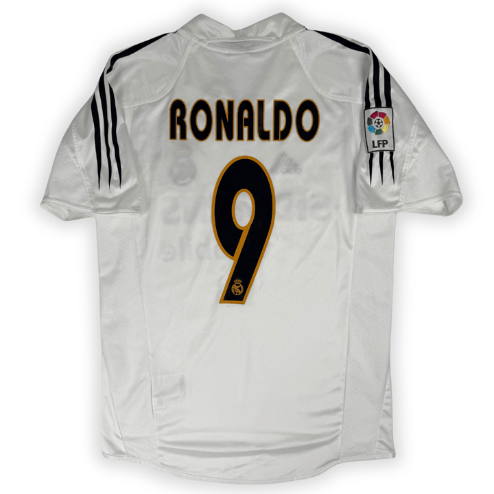 2004-2005 REAL MADRID LA LIGA HOME SHIRT RONALDO #9 - (S)
