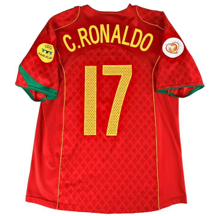 2004-2006 PORTUGAL EURO HOME SHIRT RONALDO #17 - (M)