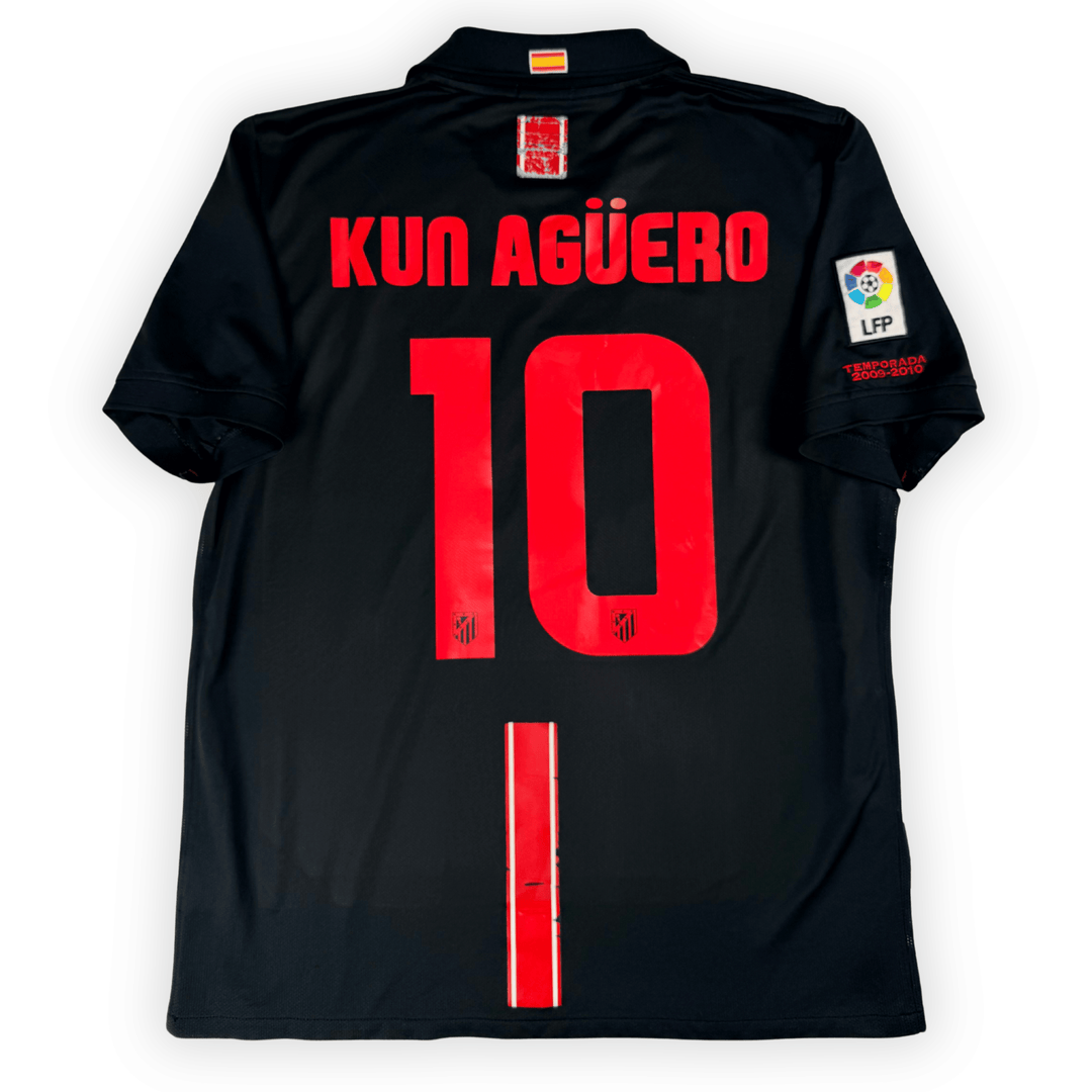 2009-2010 ATLETICO MADRID LA LIGA AWAY SHIRT KUN AGUERO #10 - (L)