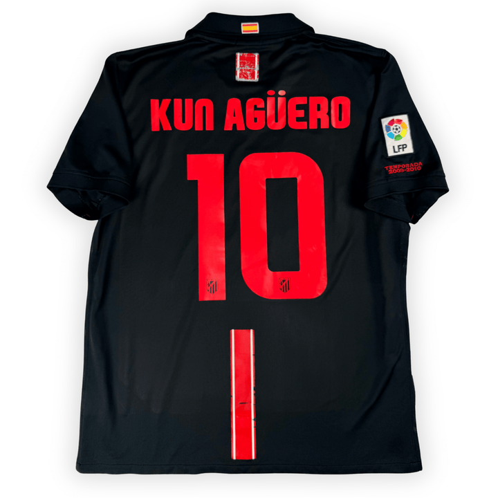 2009-2010 ATLETICO MADRID LA LIGA AWAY SHIRT KUN AGUERO #10 - (L)