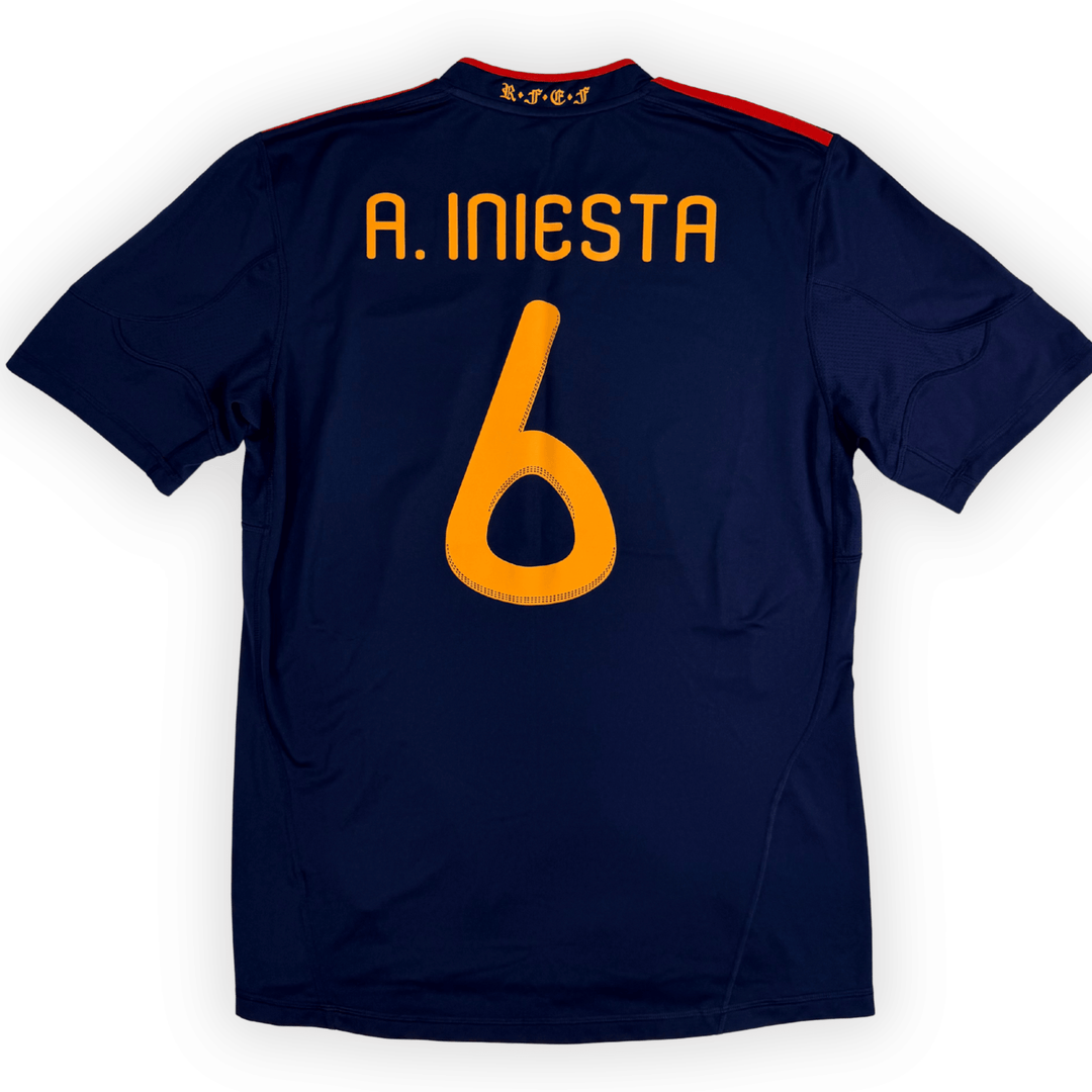 2010 SPAIN  AWAY SHIRT INIESTA #6 - (L) - Front