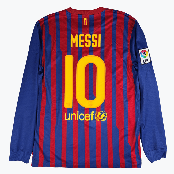 2011-2012 FC BARCELONA LA LIGA HOME L/S SHIRT MESSI #10 - (M)