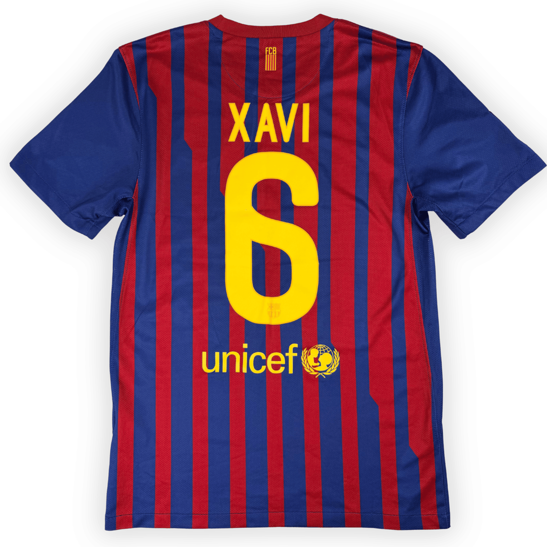 2011-2012 FC BARCELONA LA LIGA HOME SHIRT XAVI #6 - (S)