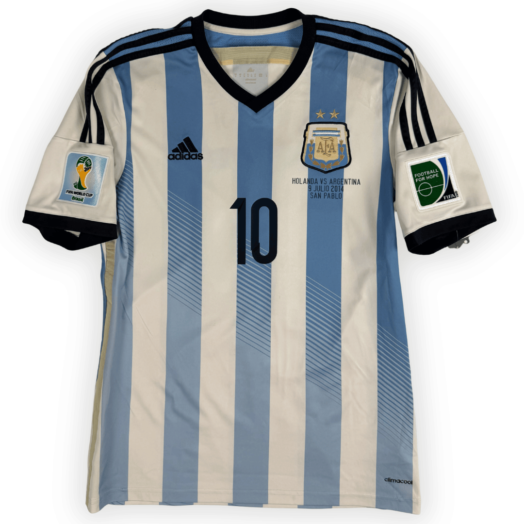 2014 ARGENTINA WORLD CUP HOME 'SEMI-FINAL' SHIRT MESSI #10 - (M) - Front