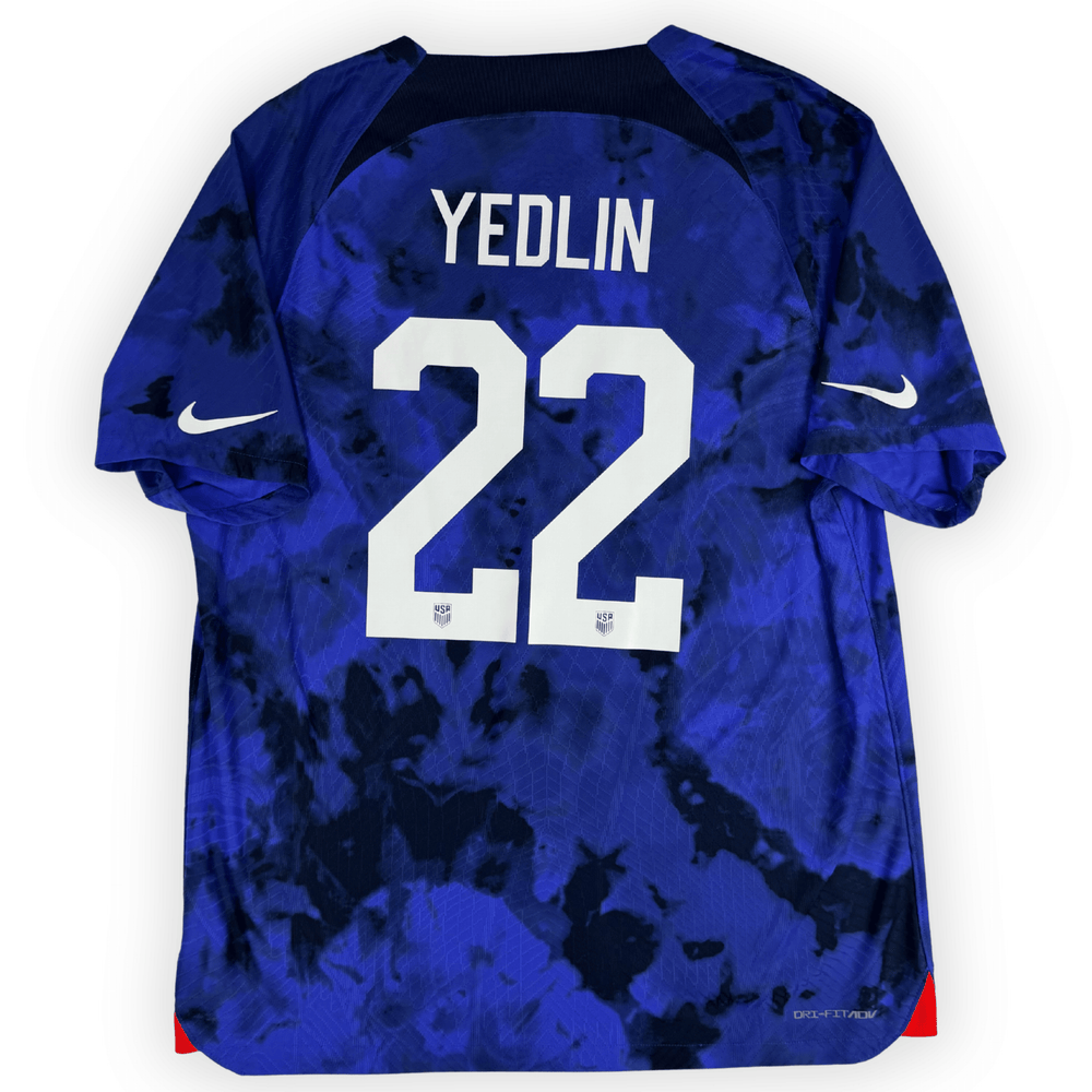 2022-23 USMNT  AWAY AUTHENTIC SHIRT YEDLIN #22 - (XL) - Back