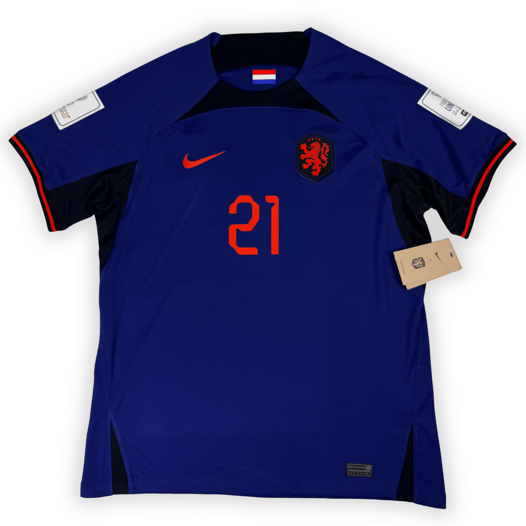 2022 NETHERLANDS WORLD CUP AWAY SHIRT DE JONG #21 - (L)