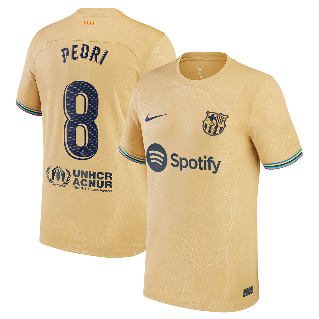 22/23 FC BARCELONA AWAY PEDRI 8 JERSEY