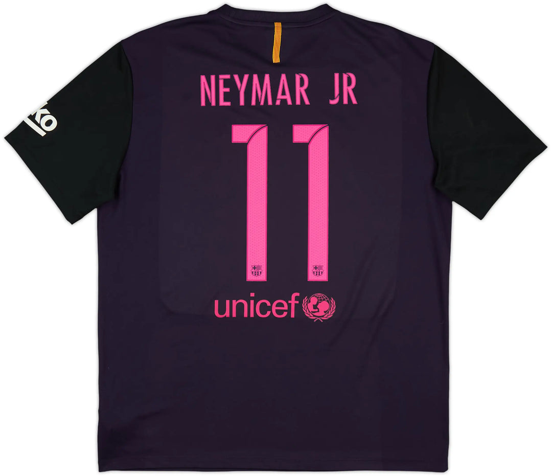 2016-17 FC BARCELONA AWAY SHIRT NEYMAR #11 - (L. Boys)