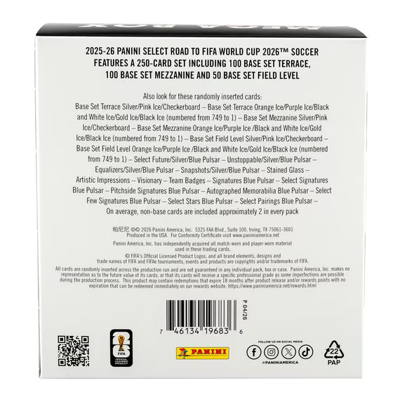 PANINI SELECT FIFA ROAD TO THE  WORLD CUP MEGA BOX