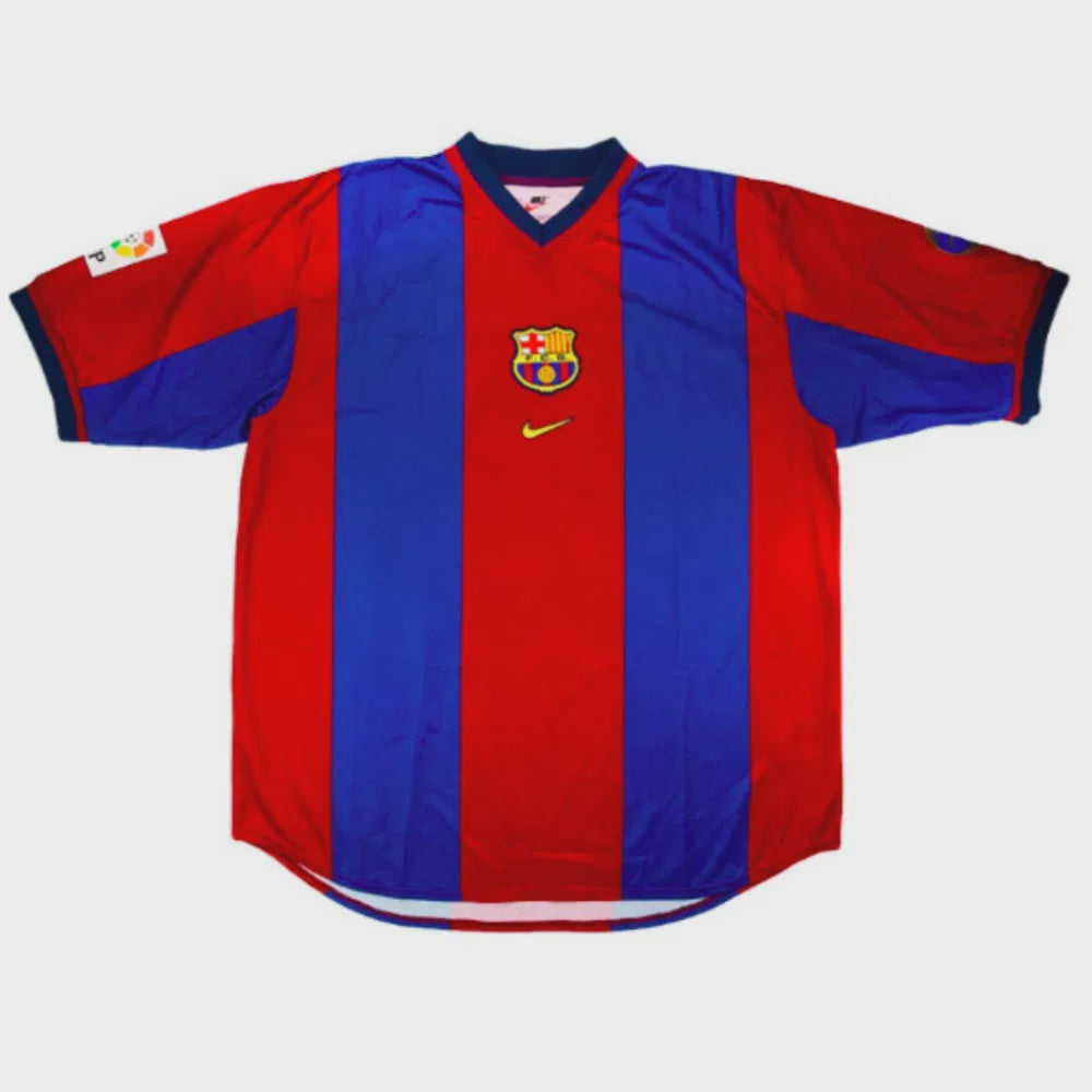 1998-1999 FC BARCELONA HOME SHIRT FIGO #7 - (XL)