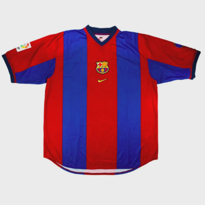 1998-1999 FC BARCELONA HOME SHIRT FIGO #7 - (XL)