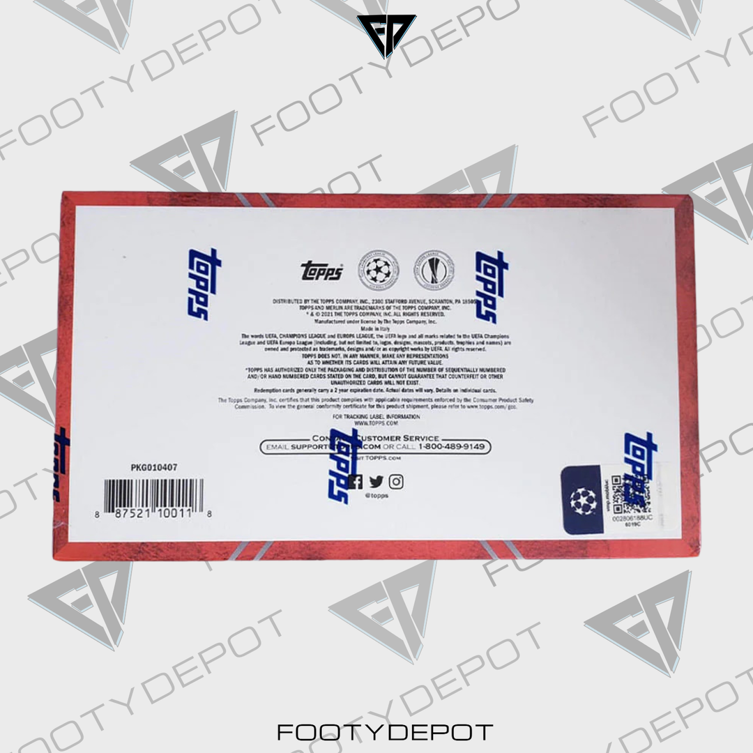 2020-21 TOPPS MERLIN CHROME CHAMPIONS LEAGUE CARDS – 18-PACK BOX (72 CARDS + AUTO)