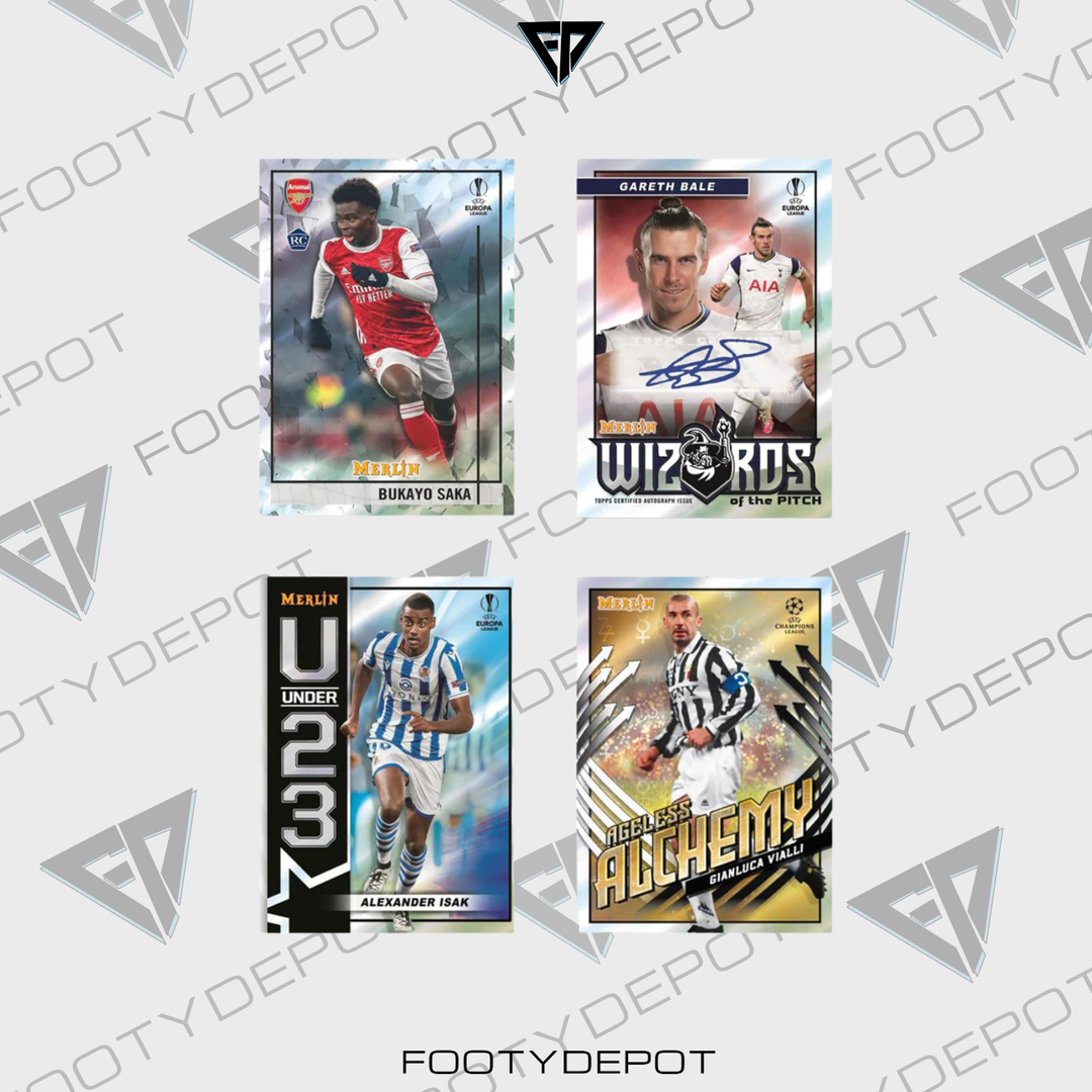 2020-21 TOPPS MERLIN CHROME CHAMPIONS LEAGUE CARDS – 18-PACK BOX (72 CARDS + AUTO)