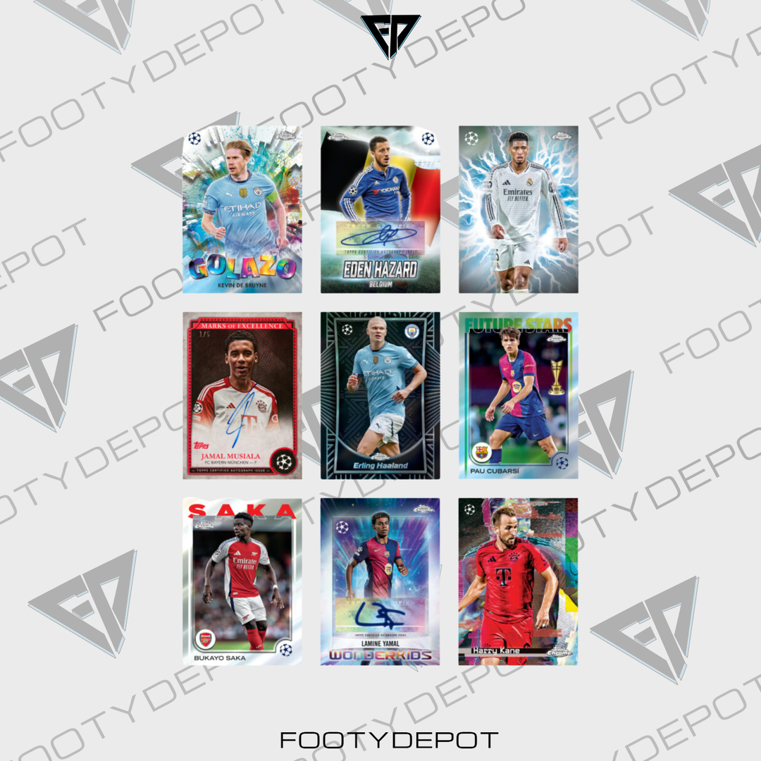 2024-25 TOPPS CHROME UEFA CLUB COMPETITIONS CARDS – 20-PACK HOBBY BOX (80 CARDS + AUTOGRAPH)