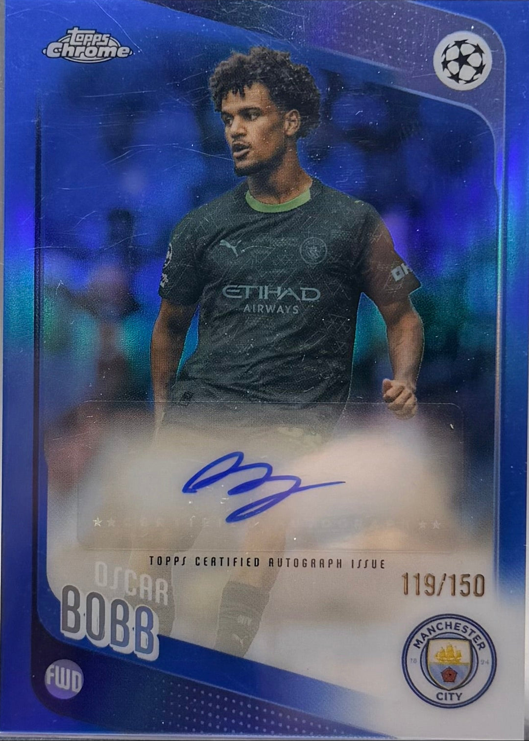 25-26 TOPPS CHROME UCC OSCAR BOBB BLUE REFRACTOR AUTO /150