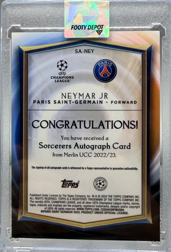 2022-2023 TOPPS MERLIN SORCERERS NEYMAR JR AUTO #/50