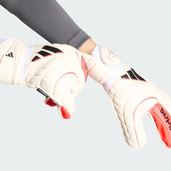COPA GOALKEEPER GLOVE MATCH FINGERSAVE JUNIOR - White/ Lucid Red/ Black