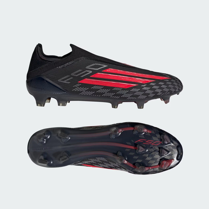 F50 ELITE LACELESS FG - Core Black/ Lucid Red