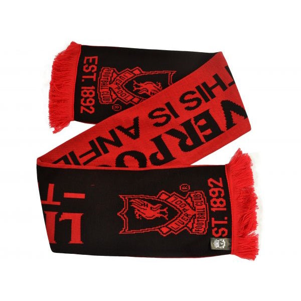 LIVERPOOL – RED & BLACK THIS IS ANFIELD SCARF