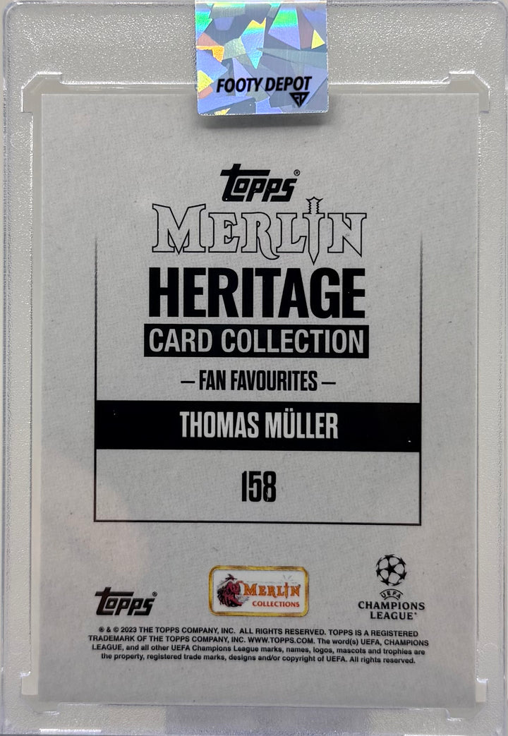 2023-2024 TOPPS MERLIN HERITAGE BAYERN MUNICH THOMAS MULLER FAN FAVOURITES AUTO #/99