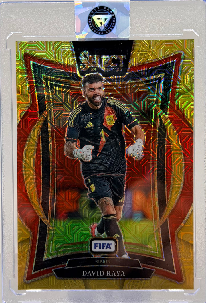 2024-2025 PANINI SELECT FIFA DAVID RAYA TERRACE GOLD ICE PRIZM #/10