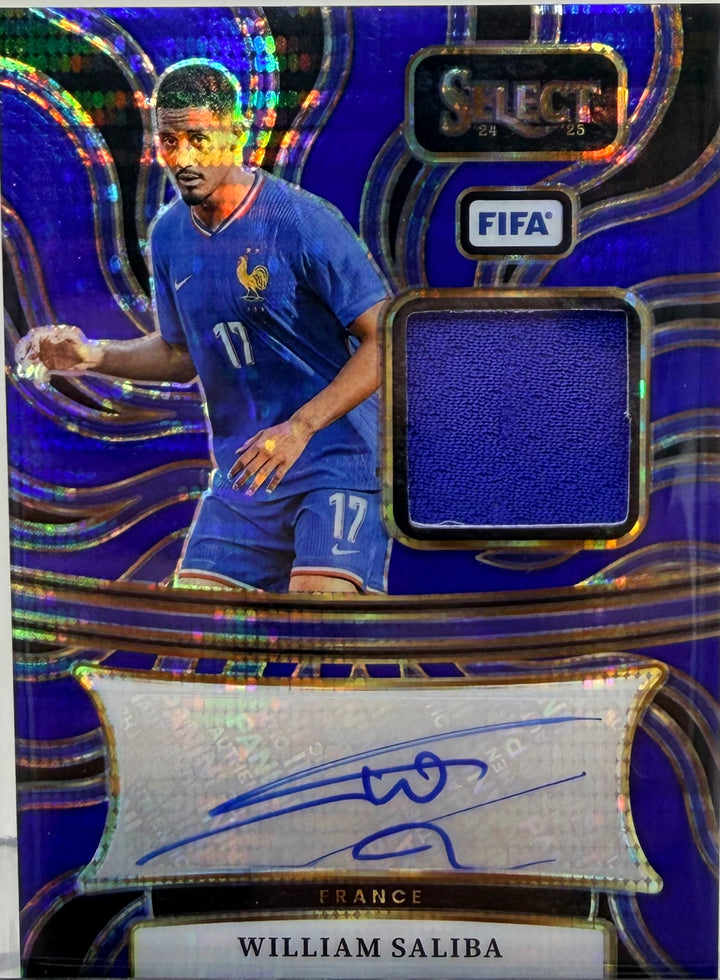 2024-2025 PANINI SELECT FIFA WILLIAM SALIBA RELIC PATCH AUTO