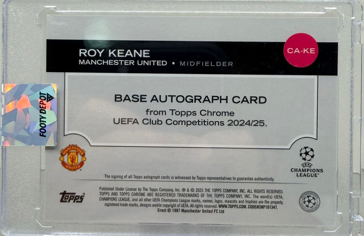 2024-2025 TOPPS CHROME UCC ROY KEANE TOPPSFRACTOR AUTO #/52