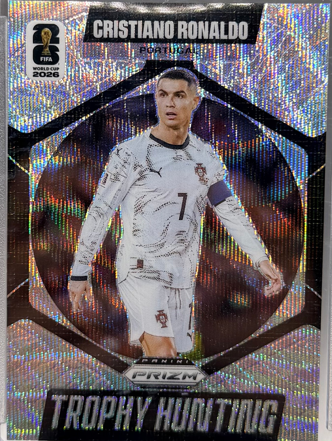 2026 PANINI WORLD CUP PRIZM SILVER PRIZM WAVE TROPHY HUNTING RONALDO