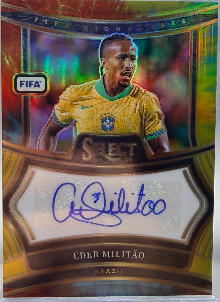 2024-25 PANINI SELECT FIFA SIGNATURES EDER MILITAO TIE-DYE PRIZM #/25