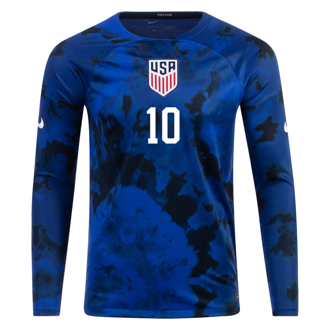 2022 MEN'S USA USMNT AWAY JERSEY LONG SLEEVE - PULISIC JERSEY