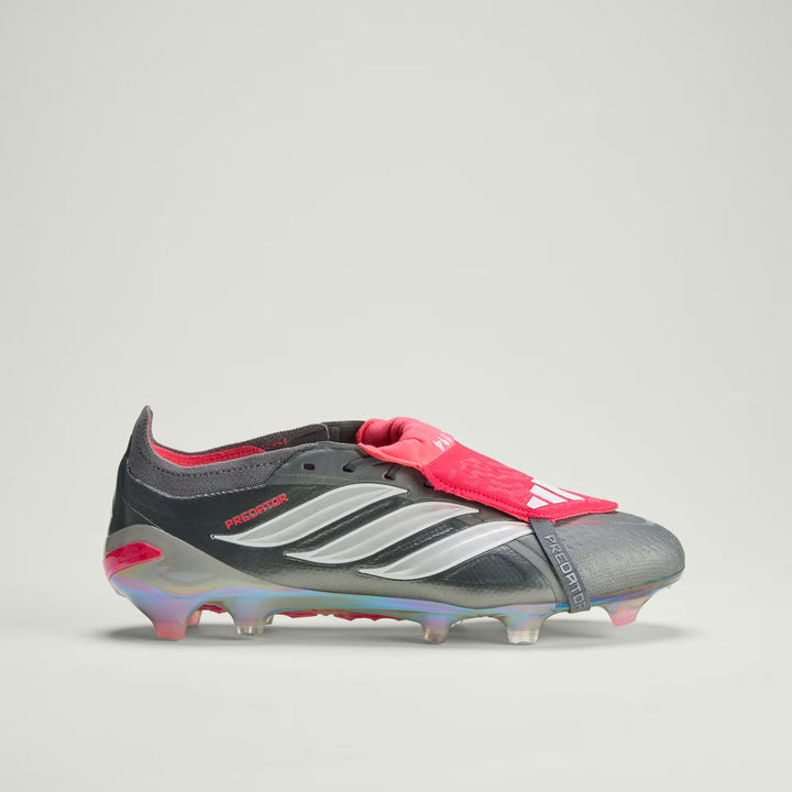 PREDATOR ELITE FT FIRM GROUND - Iron Metallic/ Lucid Red