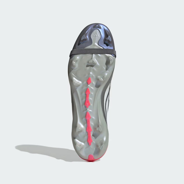 adidas PREDATOR LEAGUE FT FIRM-GROUND - Iron Metallic/ Lucid Red