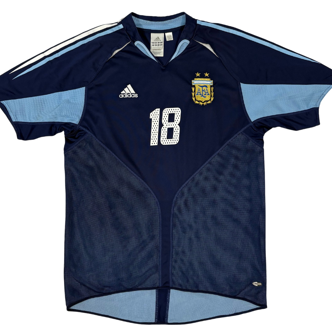 2004-2005 ARGENTINA AWAY SHIRT MESSI #18 - (L)