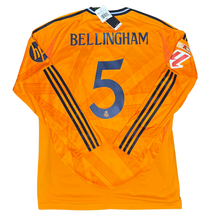 2024-2025 REAL MADRID AWAY LA LIGA LONG SLEEVE SHIRT BELLINGHAM #5 - (XL)