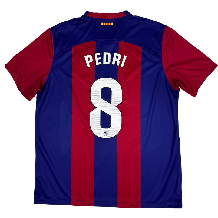 2023-2024 FC BARCELONA x THE ROLLING STONES HOME SHIRT PEDRI #8 - (XL)