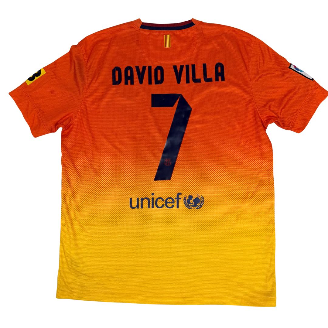 2012-2013 FC BARCELONA AWAY SHIRT VILLA #7 - (L)