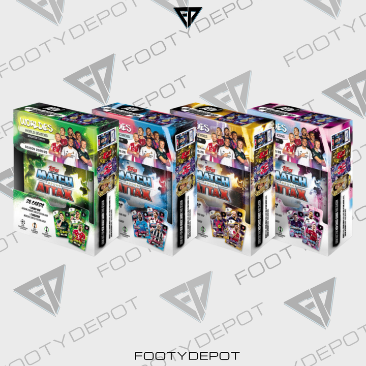 2025-26 TOPPS MATCH ATTAX UEFA CHAMPIONS LEAGUE CARDS – MINI TIN (32 CARDS + 3 LE)